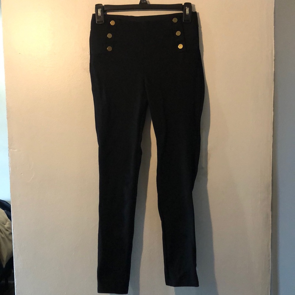 Zara Basic size M high rise black legging pants